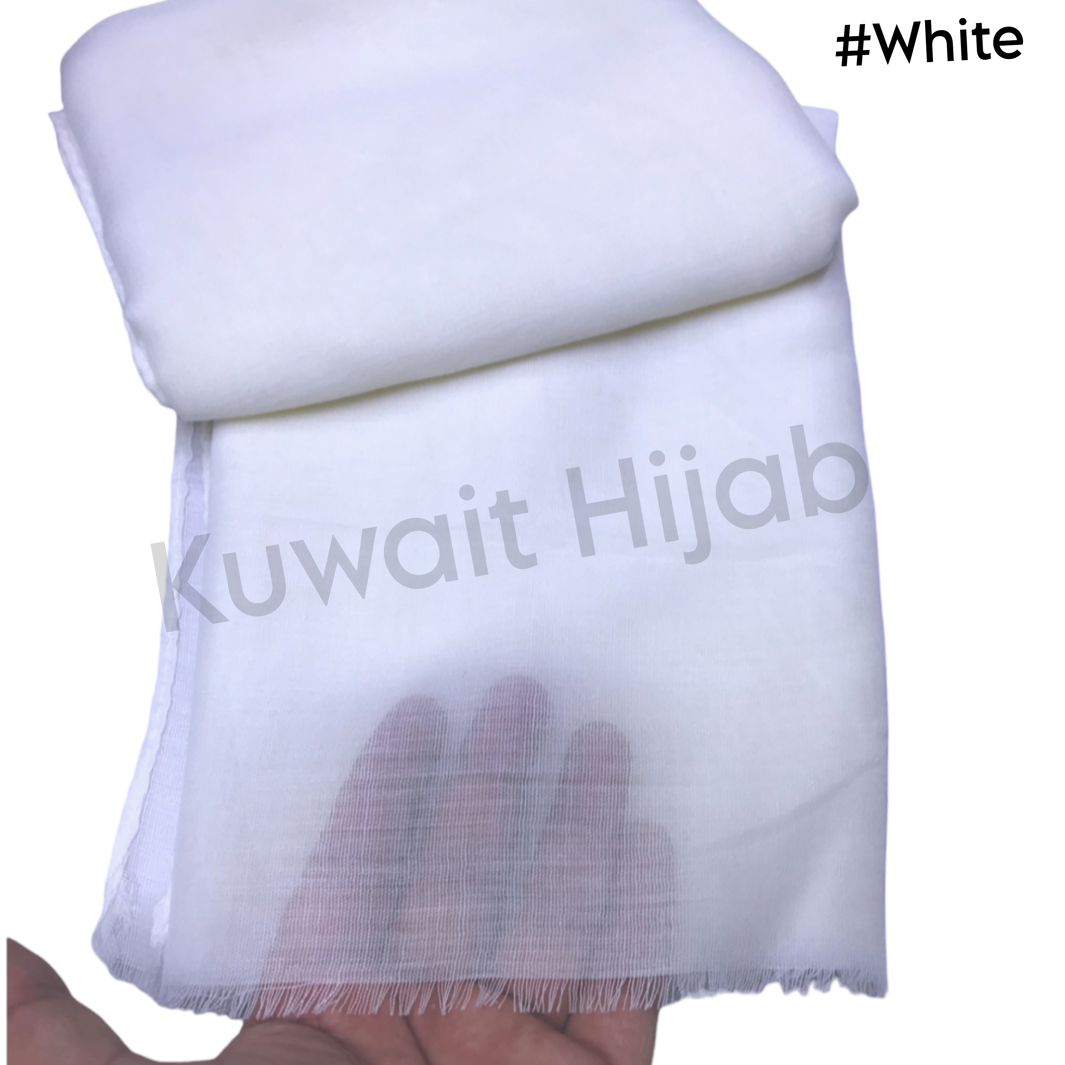 Light weight shawl without jafsa (White)